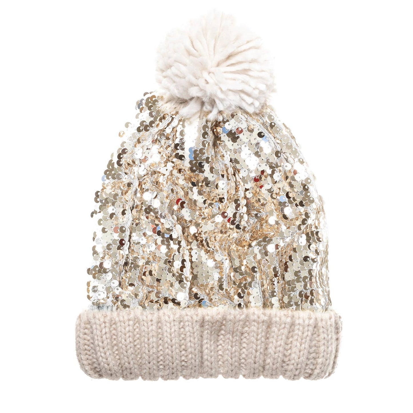 Shimmer Sequin Knitted Hat: 3-6Y