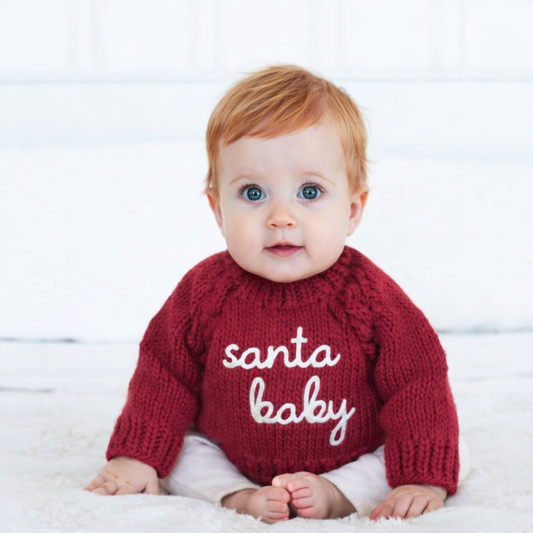 Santa Baby Sweater Crimson for Baby & Toddler