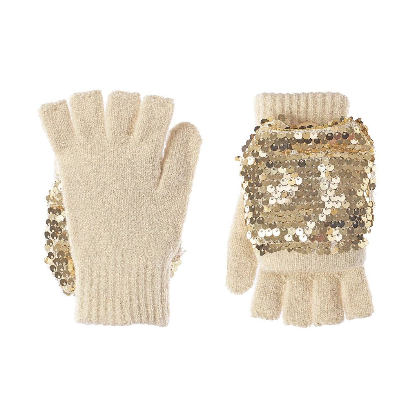 Shimmer Sequin Knitted Glove: 3-6Y