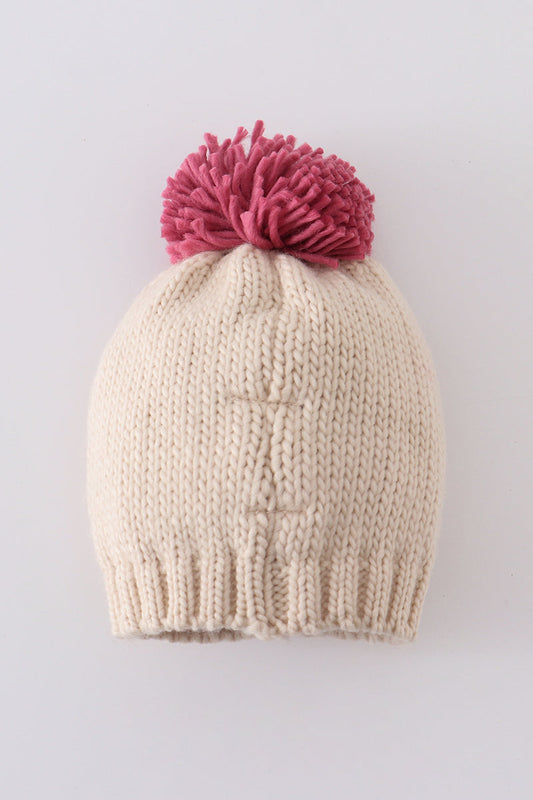 Knit Winter XOXO Beanie Pom Pom Hat