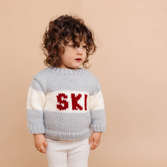 Ski Sweater, Bowie Grey: Small; 12-24M