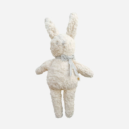 Organic Plush Bunny Grey Bow Doll Baby Sherpa: Grey Bow