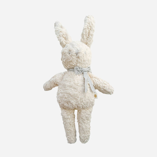 Organic Plush Bunny Grey Bow Doll Baby Sherpa: Grey Bow