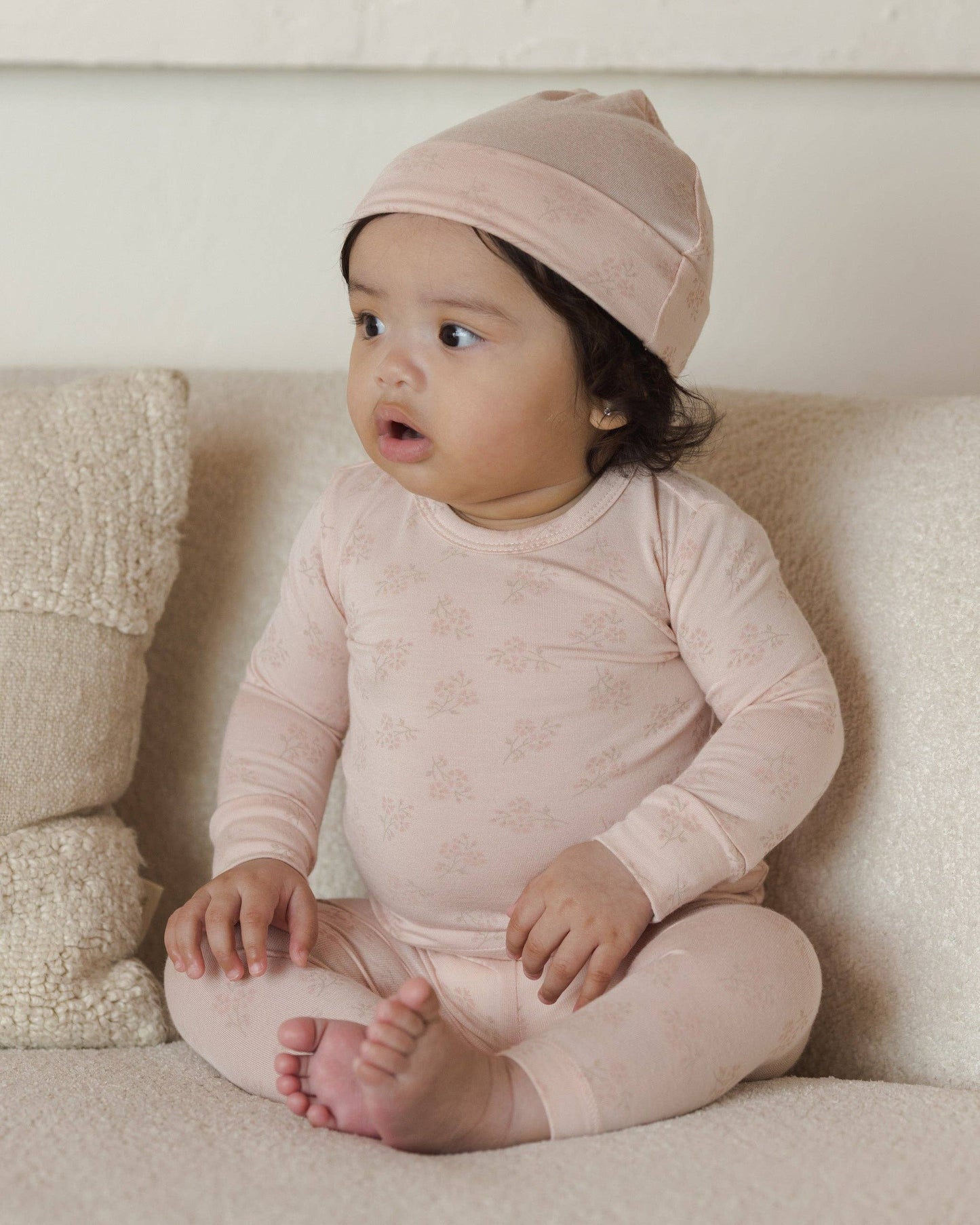 Knotted Baby Hat Pink Blossom: 0-6M