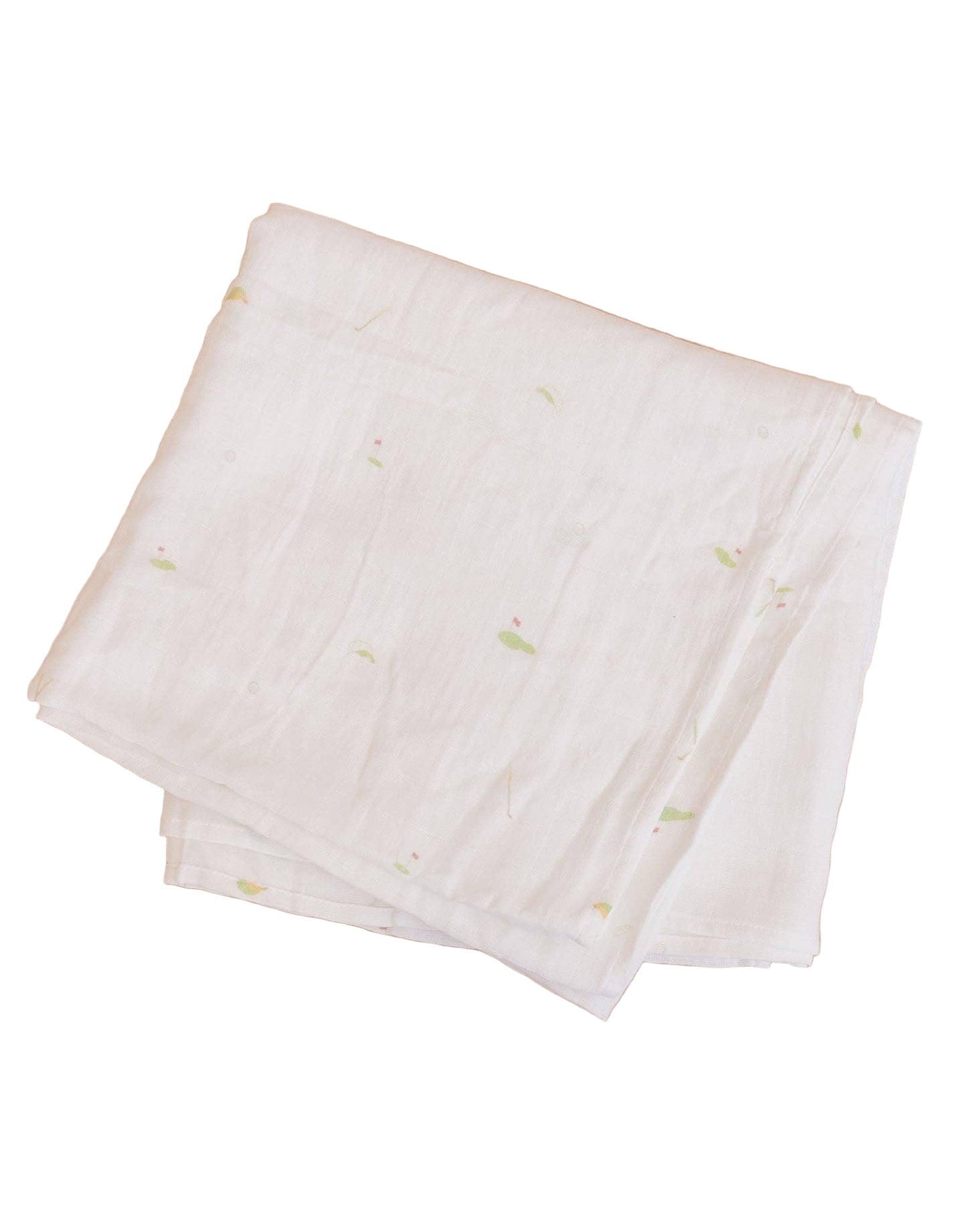 Organic Cotton Muslin Swaddle Blanket: Golf