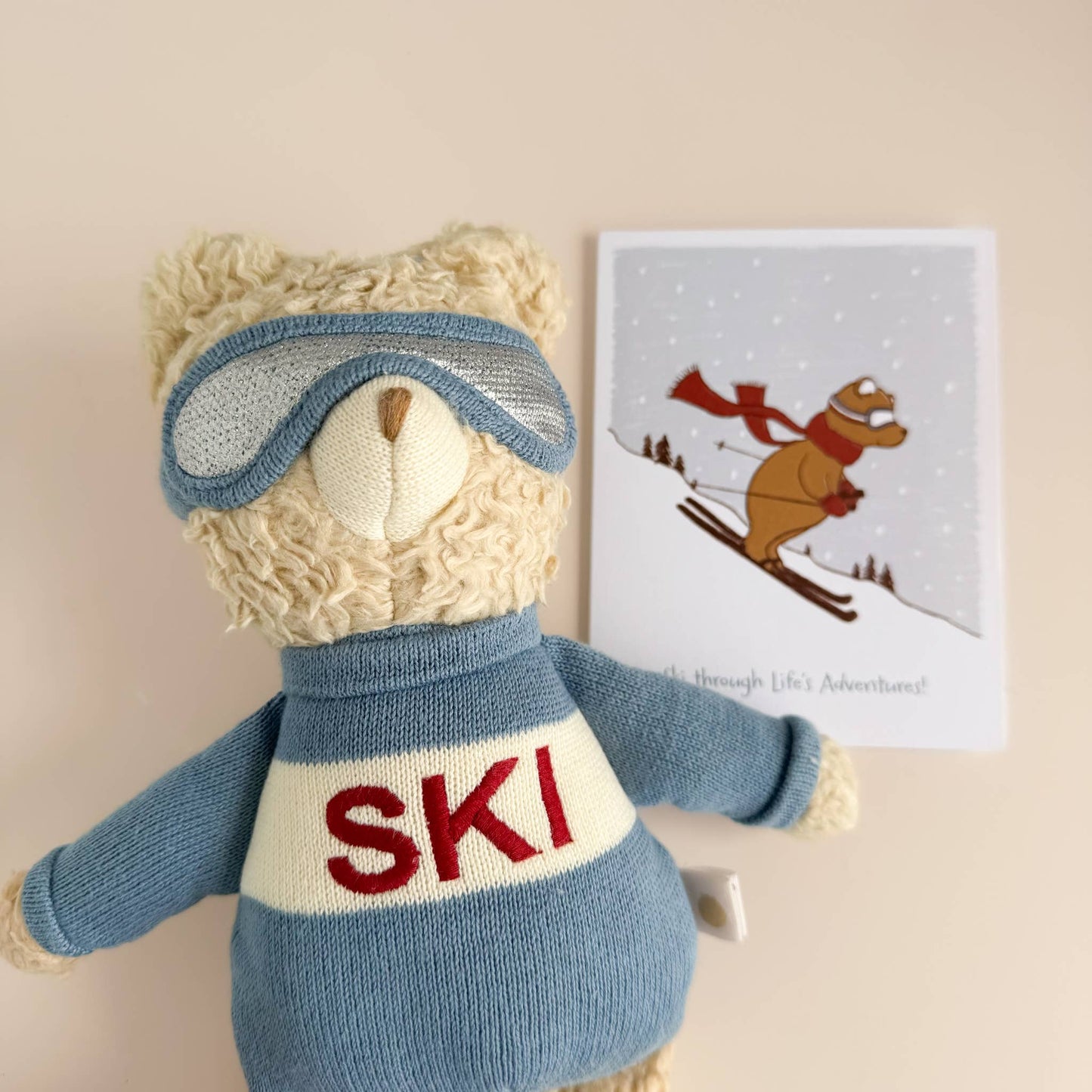Organic Benjamin Bear Ski Plush Toy