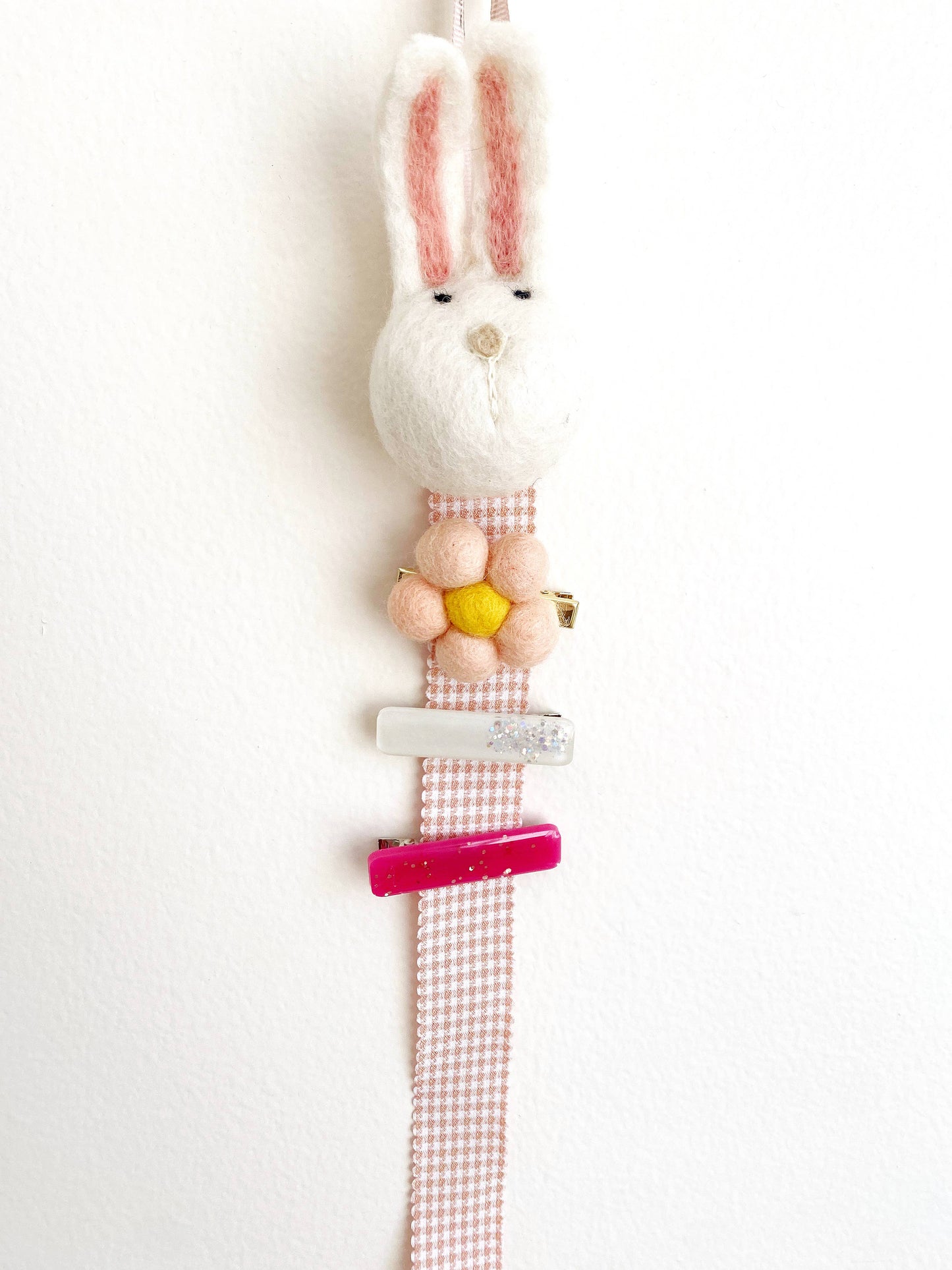 Bunny Hair Clip Holder-15" Hanging Organizer