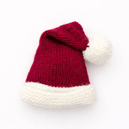 Santa Crimson Stocking Hat for Baby Kids