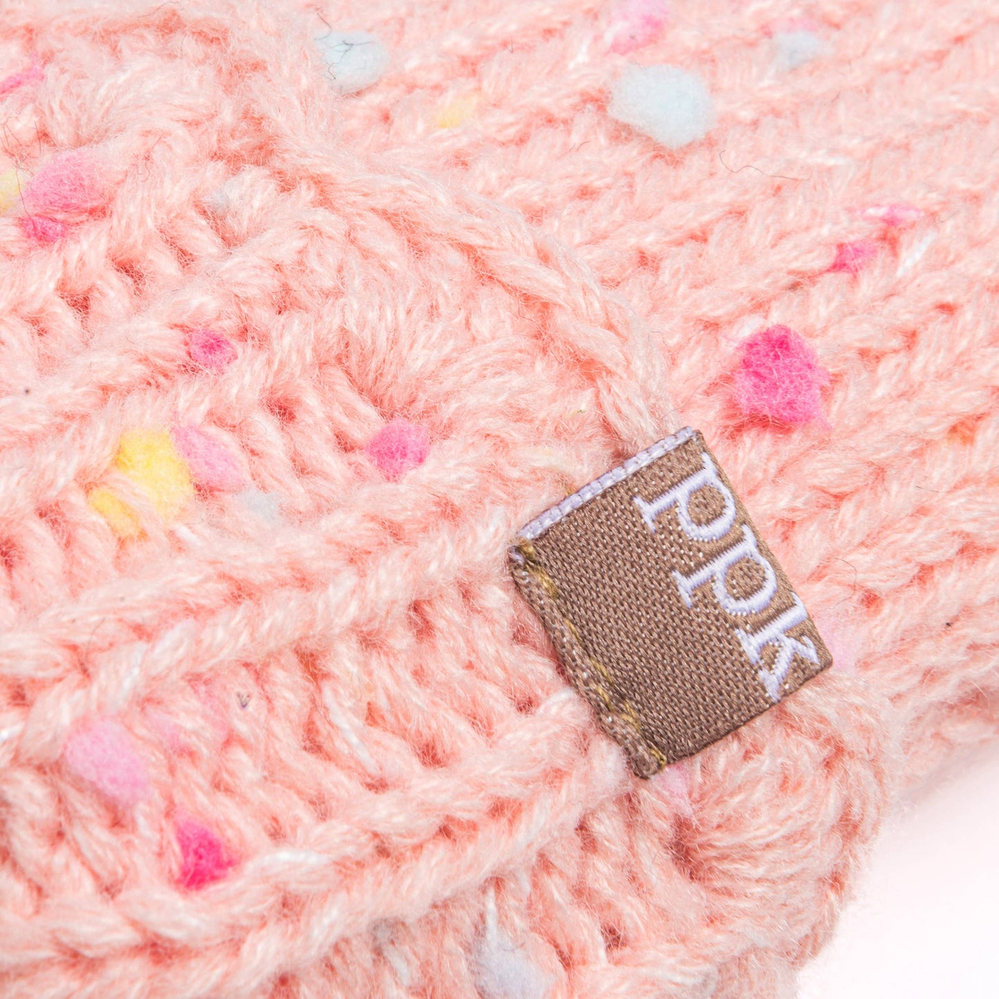 Speckled Knit Fleece Lined Mittens with Lace - Candy: M (3-6Y)