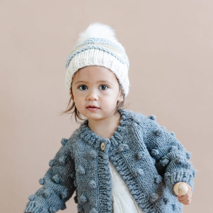 Ski Goggles Beanie, Cream - Small, 6-24M