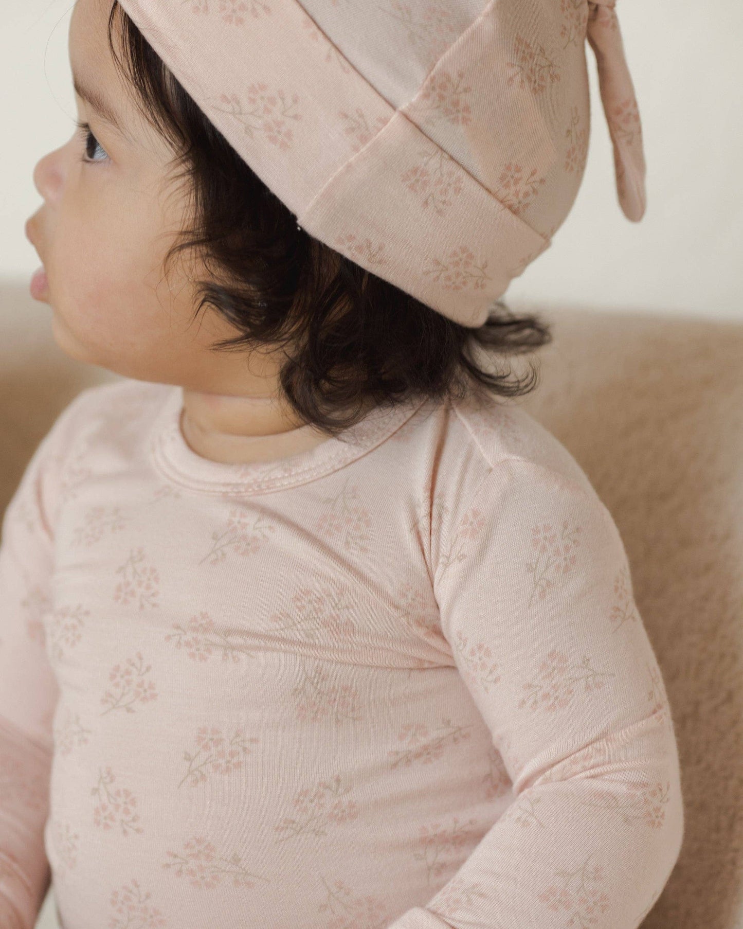 Knotted Baby Hat Pink Blossom: 0-6M
