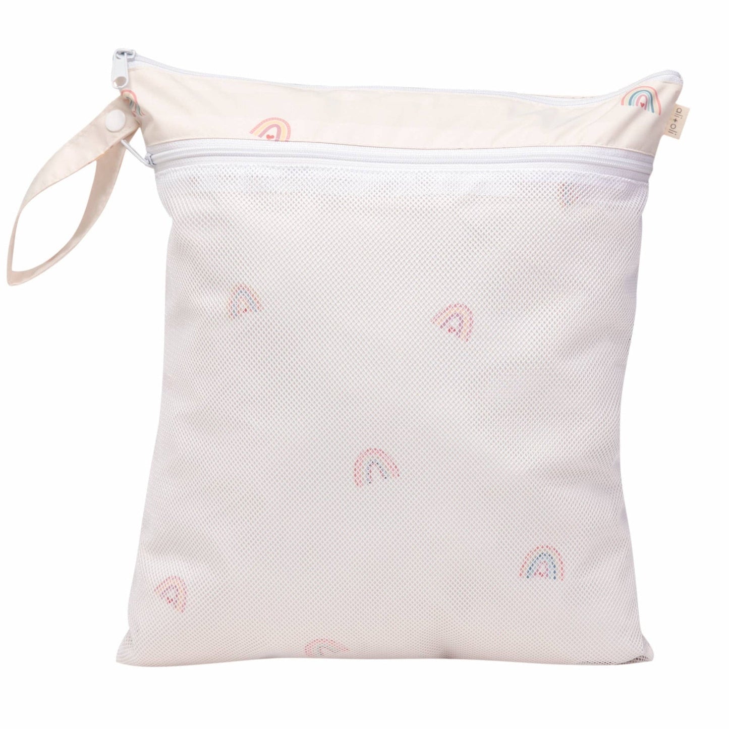 Dual-Compartment Wet/Dry Bag with Mesh Pocket (Rainbow)