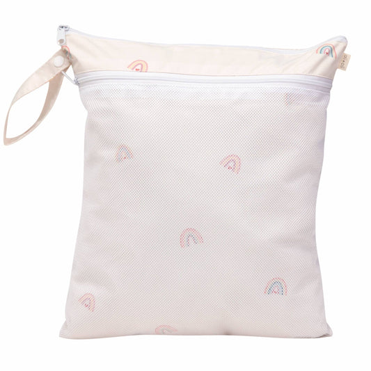Dual-Compartment Wet/Dry Bag with Mesh Pocket (Rainbow)