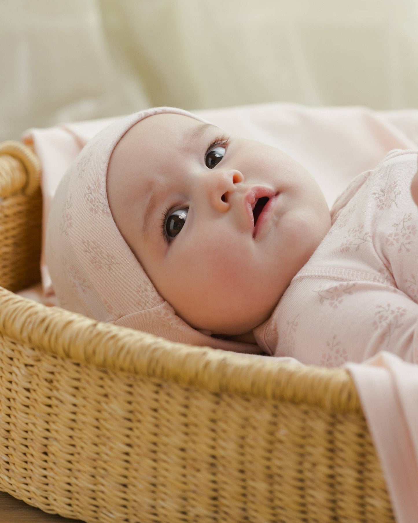 Modal Zip Footie Pink Blossom: 0-3M