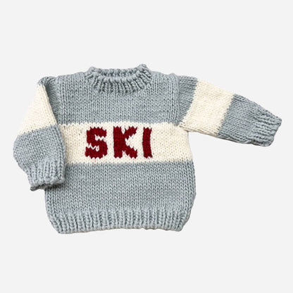 Ski Sweater, Bowie Grey: Small; 12-24M
