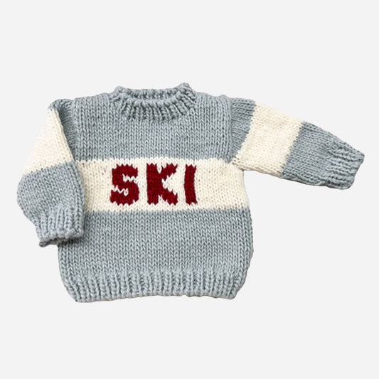 Ski Sweater, Bowie Grey: Small; 12-24M