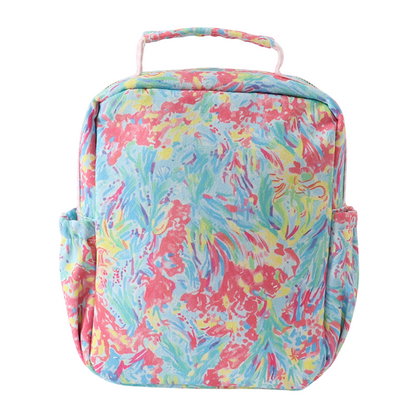 Multicolor & Gingham Floral Ruffle Insulated Lunch Bag