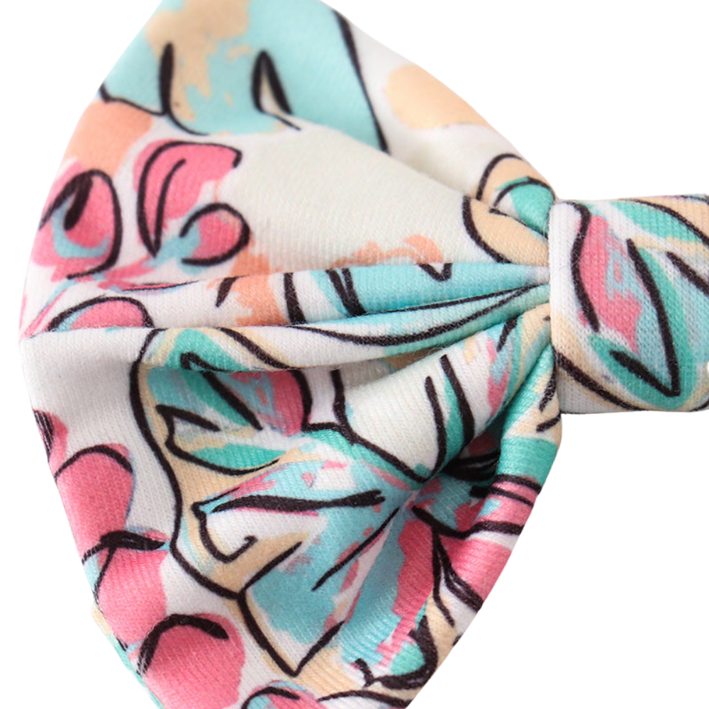 Floral Hair Bows Clips, (2 Pack)