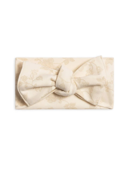 Organic Knot Bow Wrap - Aria Floral / Beige