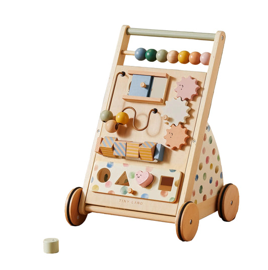 Tiny Land® Versatile Natural Wooden Baby Walker