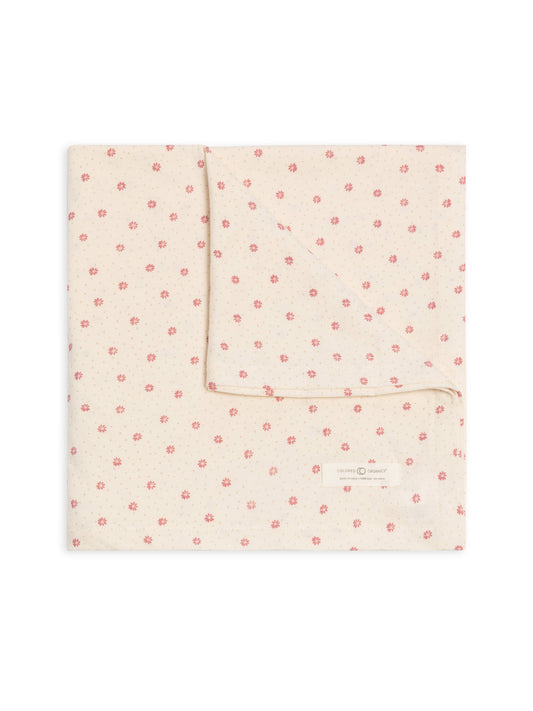 Organic Swaddle Blanket - Carla Floral / Punch