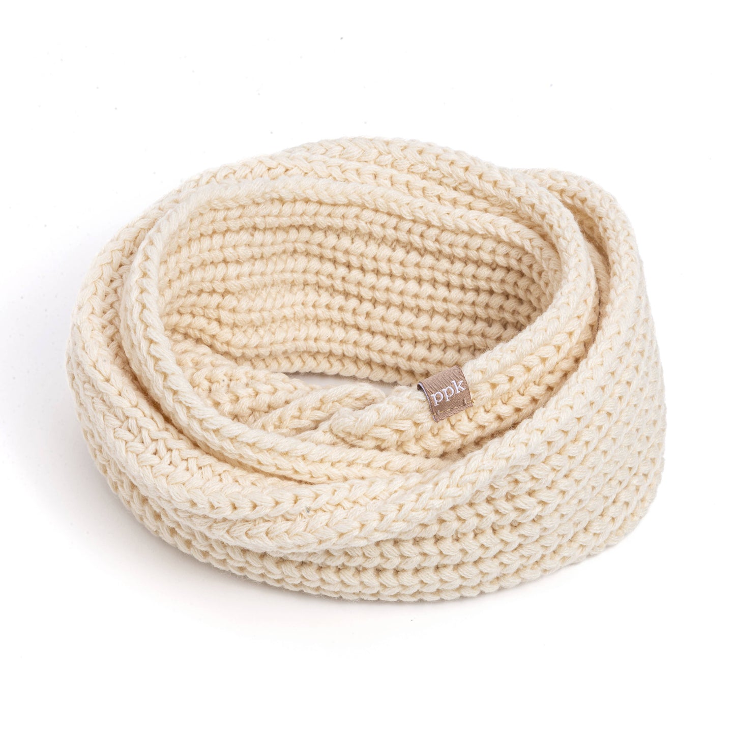 Girls Cream Infinity Scarf