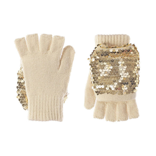 Shimmer Sequin Knitted Glove: 3-6Y
