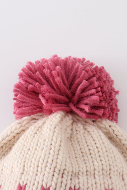 Knit Winter XOXO Beanie Pom Pom Hat