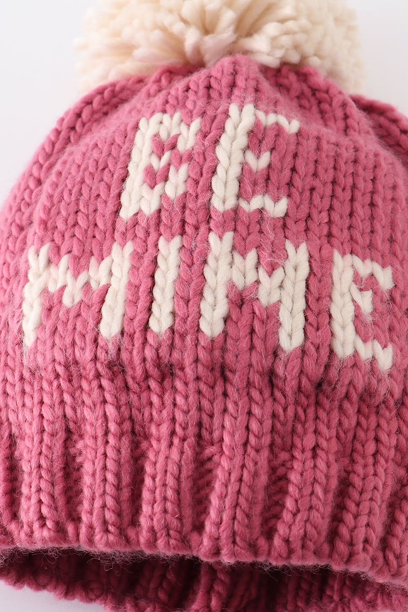 Kint Winter BE MINE Beanie Pom Pom Hat