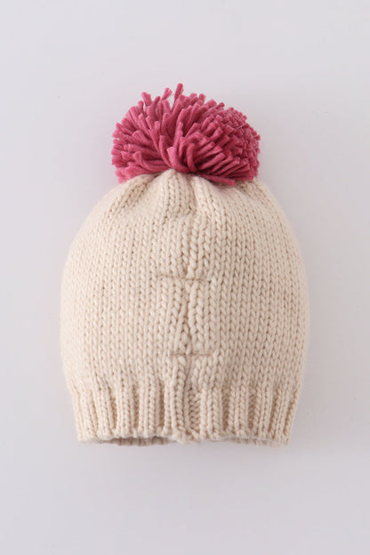 Knit Winter XOXO Beanie Pom Pom Hat
